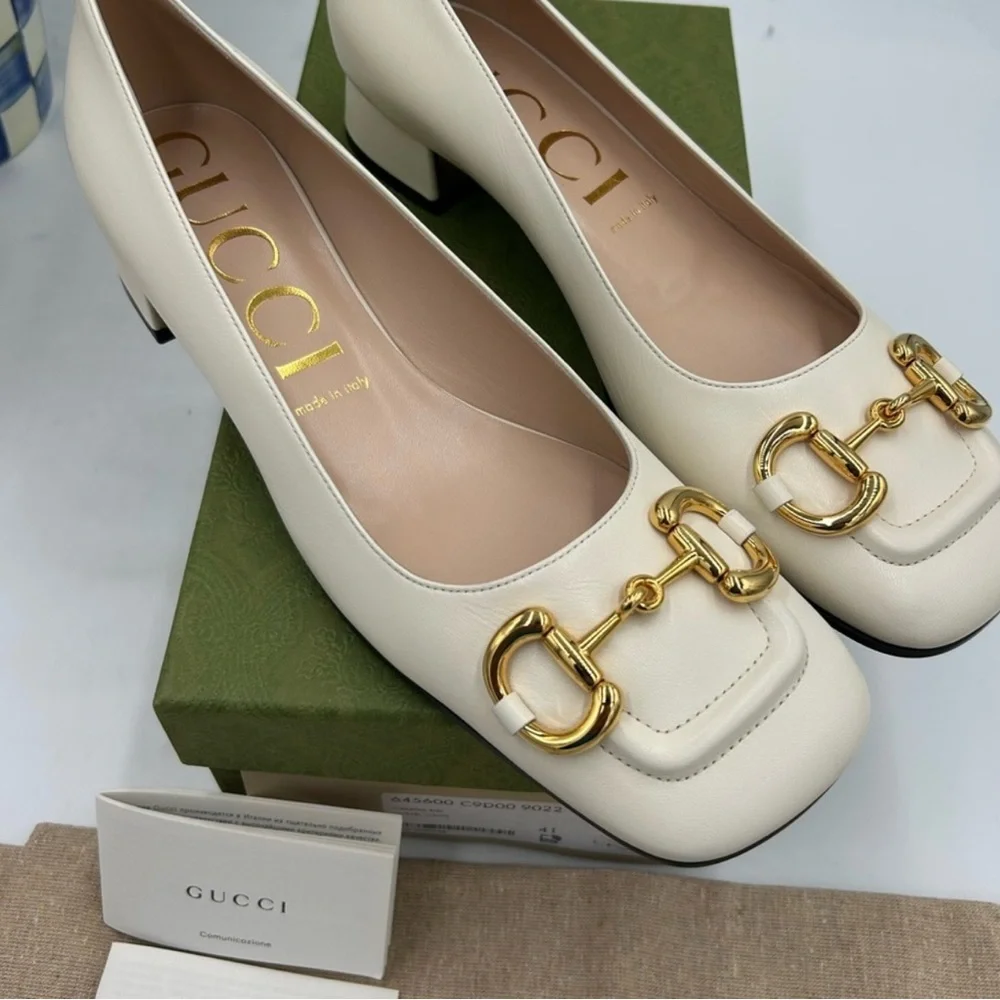 Women’s Gucci horse bit leather ballet flats size 41 made in Italy - Picture 4 of 9